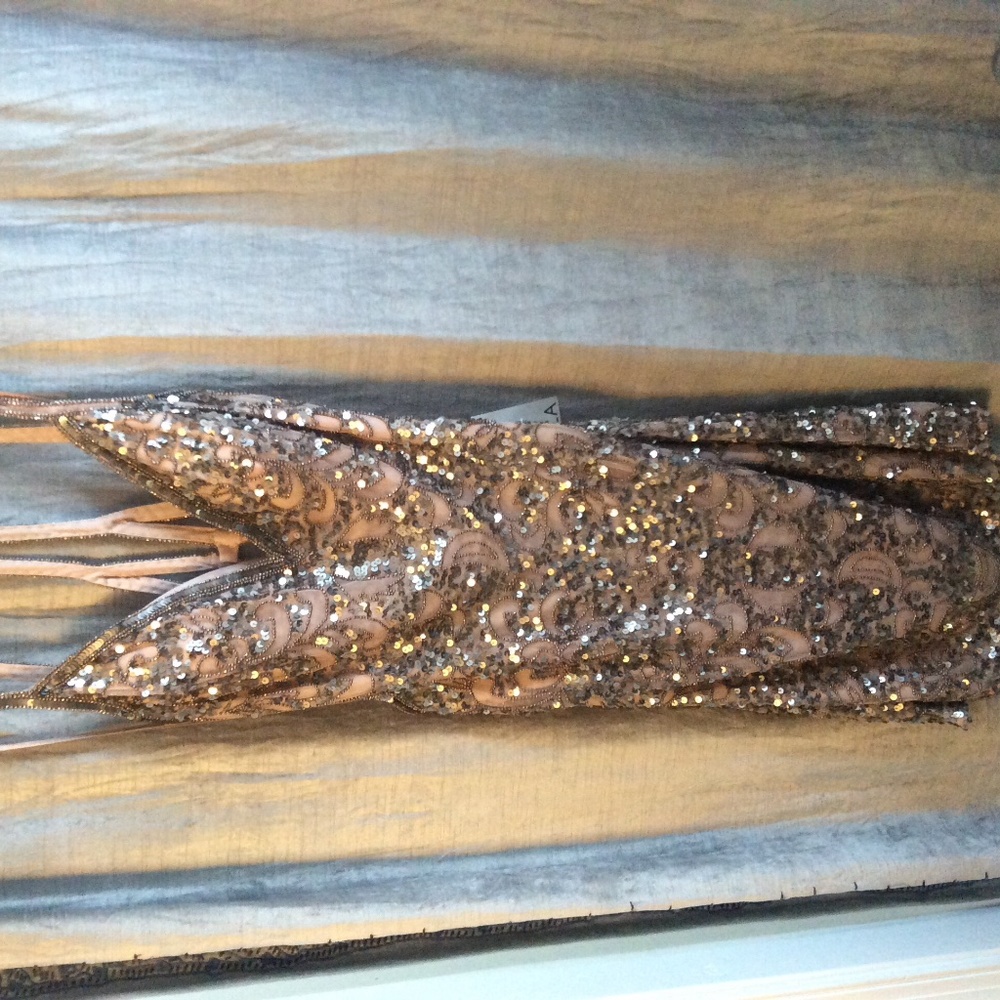 Scala short dress, rose gold, size 6